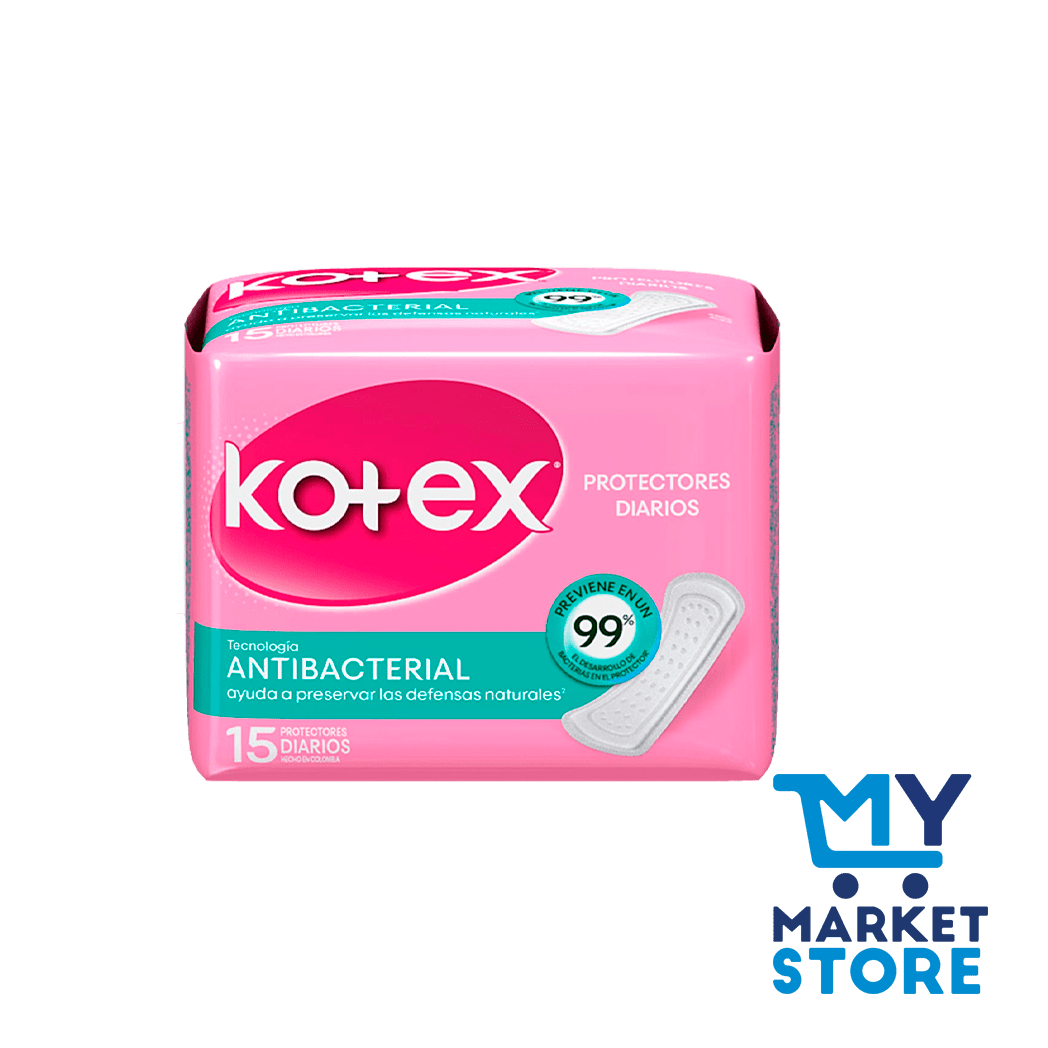 PROTECTOR DIARIO ANTIBACTERIAL KOTEX 15UND