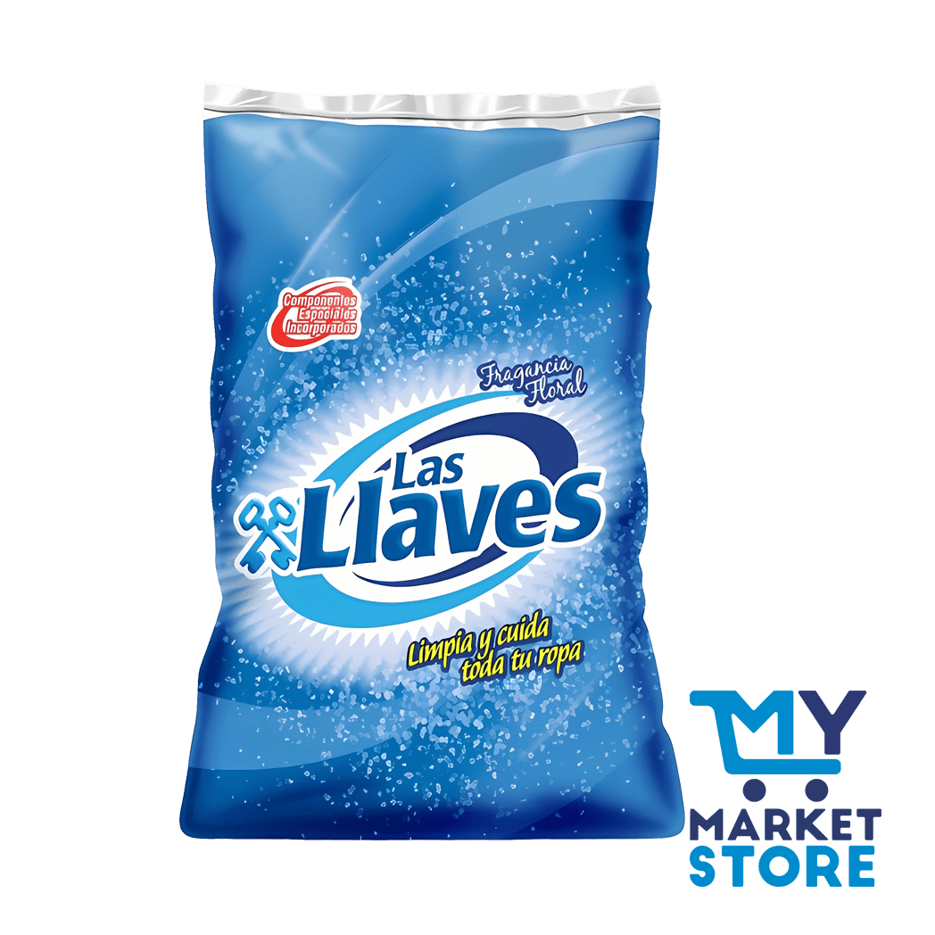 DETERGENTE EN POLVO LAS LLAVES FLORAL 900G