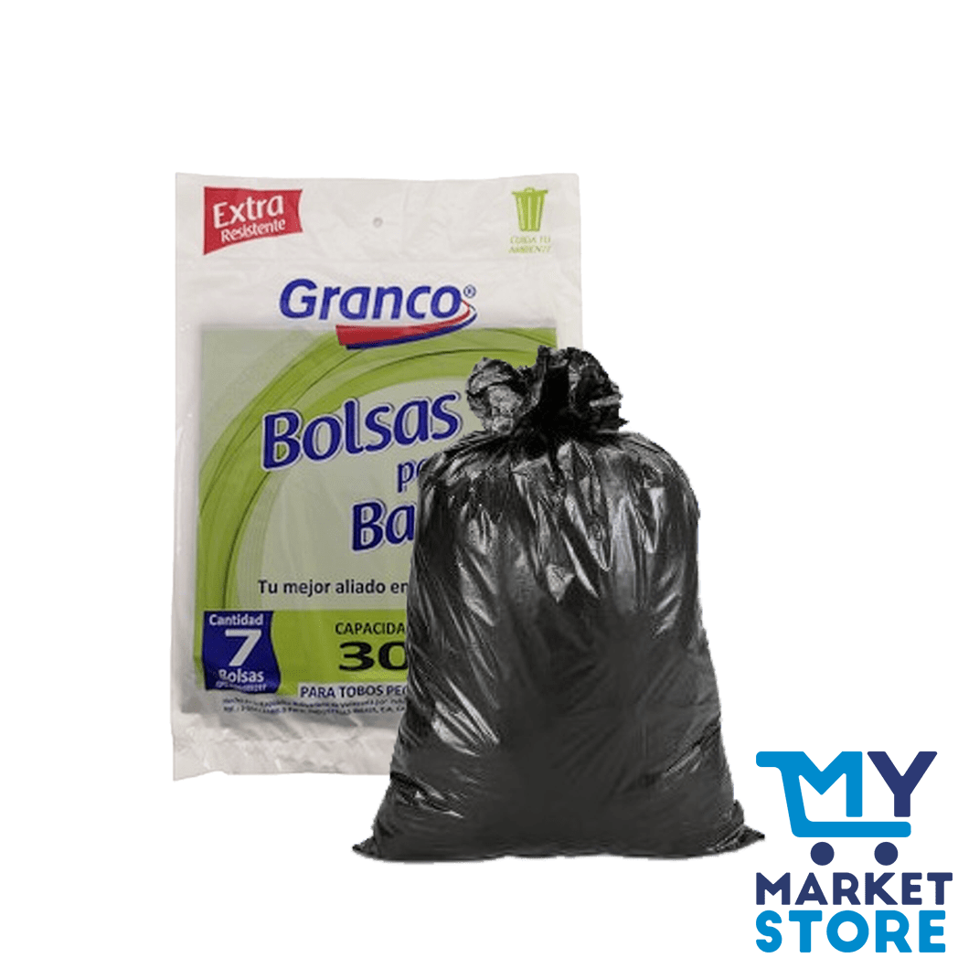 BOLSA PARA BASURA DE 30 KG GRANCO  7UDS