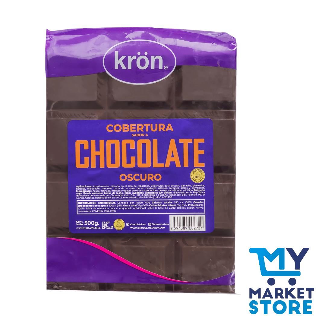 CHOCOLATE PARA COBERTURA KRON BITTER 500G