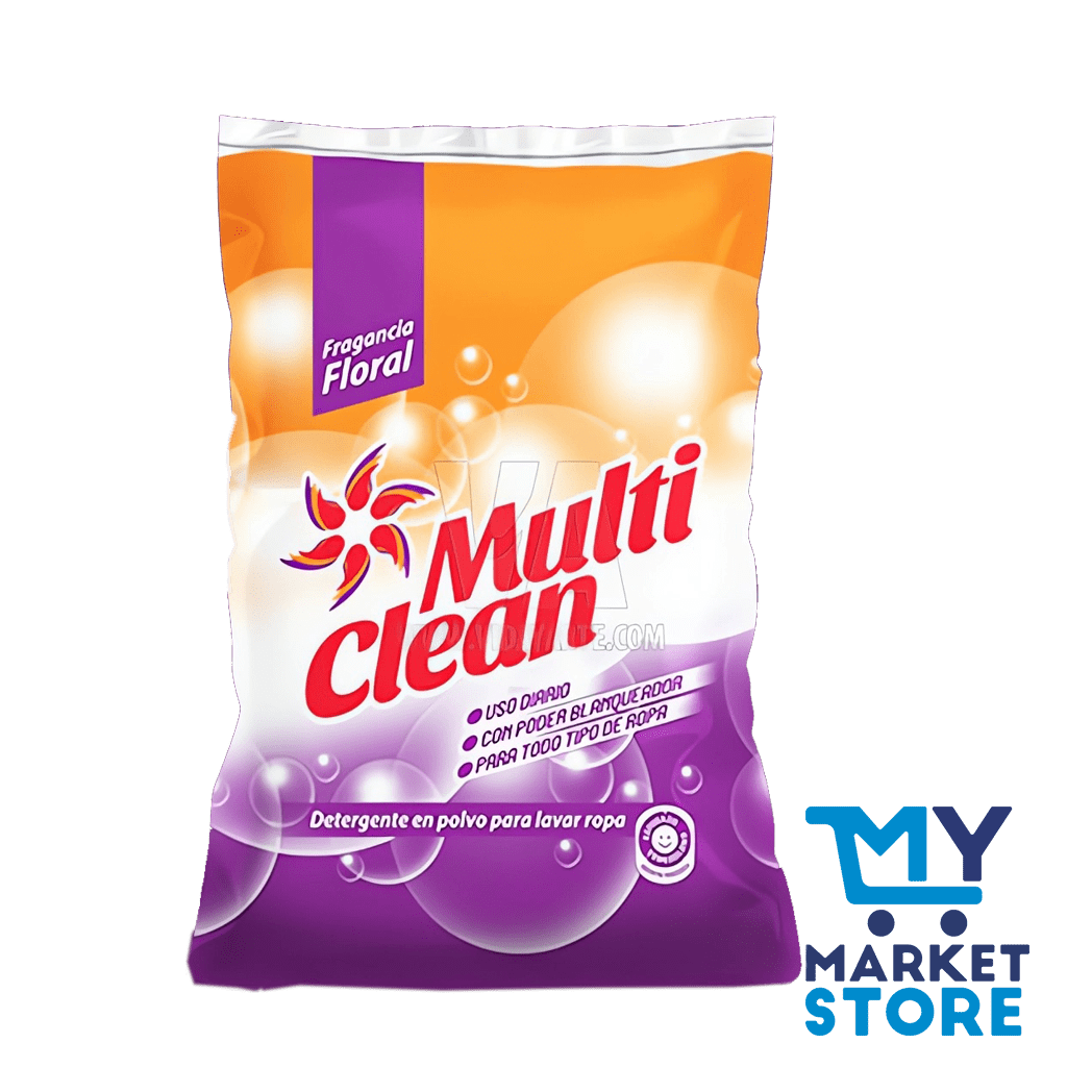 DETERGENTE EN POLVO MULTICLEAN FLORAL 900G