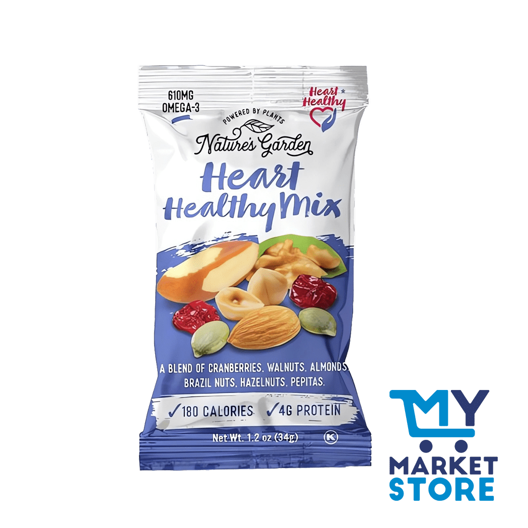 SNACK ORGANICO HEART HEALTHY MIX NATURE´S GARDEN  34G