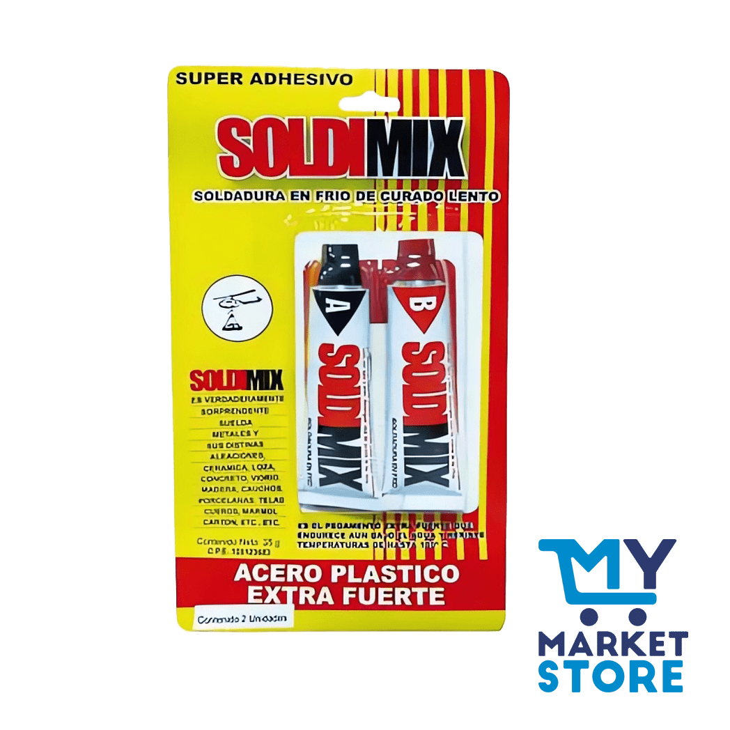 PEGA ACERO PLASTICO EXTRA FUERTE SOLDIMIX