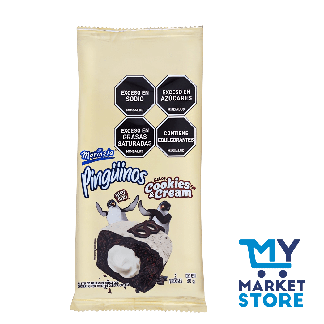 PINGUINOS MARINELA COOKIE & CREAM 80G