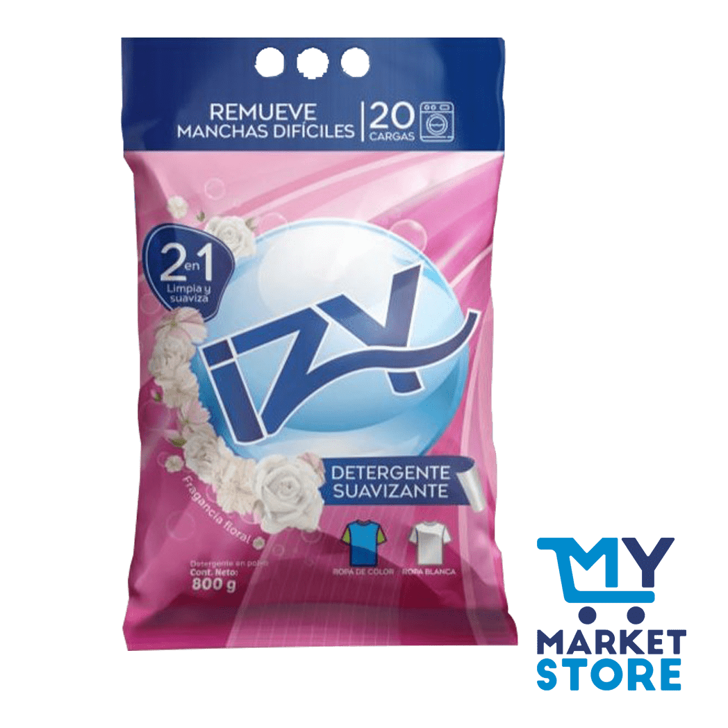 DETERGENTE EN POLVO 2 EN 1  IZY 800G