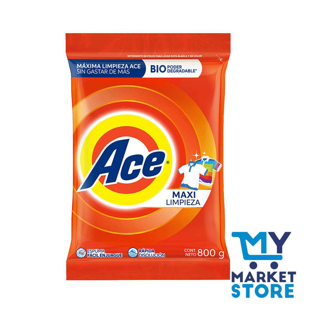 DETERGENTE EN POLVO ACE 800G